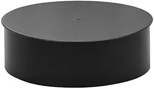 6" Diameter 24 Gauge Round Black End Cap