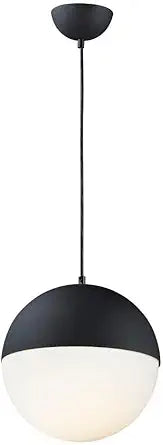 ET2 Lighting Half Moon Large Pendant | Metallic Gold Finish | Satin White Glass Shade | Modern Hanging Pendant Light for Kitchen Islands and Dining Rooms | Adjustable Cord Suspension | E20366-92BK