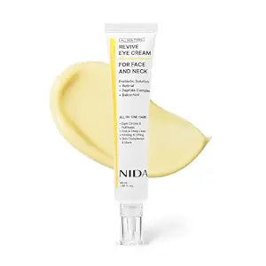 NIDA Revive Eye Cream For Face And Neck | Probiotics Lystate Solution, Retinal, Peptide Complex, Bakuchiol | Wrinkles, Fine Lines, Cell Turnover, Firm Skin Texture, Radiant Skin | 1.35 fl. oz., 40ml