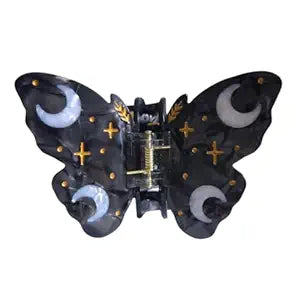 Dreamy Butterfly Hair Clips,Fantasy Acetate Hair Clip,Butterfly Claw Clips for Women,Black