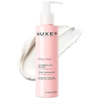 NUXE Very Rose Cleansing Milk Makeup Remover for Face & Eyes, 6.8 Fl Oz