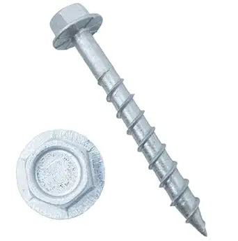 Connector Screws #9 x 1-1/2" Heavy-Duty Joist Hanger Screws, 1/4" Hex Head with 0.37"-Dia, Prem-Galvanized Resists Wear and Corrosion-Resistant, Replace 9112R500 and 10D Nail,(500-Qty)