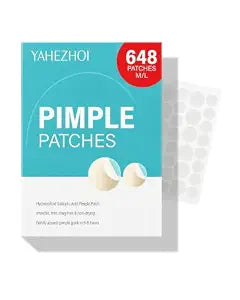 Pimple Patches for Face, 648ct Hydrocolloid Acne Patches, 2 Sizes