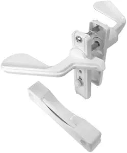 Screen and Storm Door Latch, Non-Keyed, Surface Mount, for Inswinging Doors, White