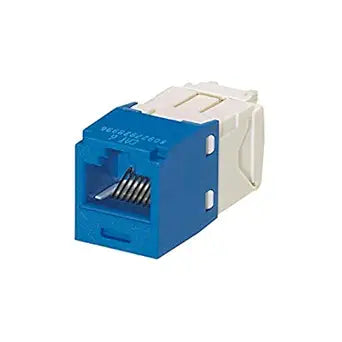 Panduit CJ688TGBU-24 Mini-Com TX6 Plus UTP RJ45 Cat6 Standard Jack Module, T568A/T568B Wiring, RoHS Compliant, Toolless Installation, Blue (Pack of 24)