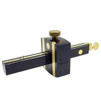 Mortise Gauge Woodworking Marking Gauge 6.4 Inches Sliding Mark Scraper Woodworking Measuring Tool with Adjustable Brass Screw, Meter Carpentry Carpenter