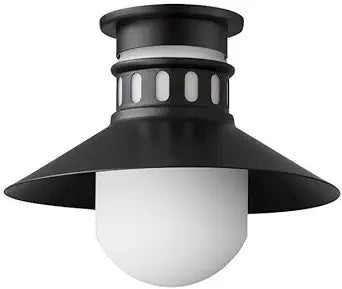 Maxim Lighting Admiralty 1-Light Flush Mount | Black Aluminum Finish | Opal White Shade | Modern Indoor Light Fixture | Ideal for Bedrooms, Hallways & Entryways | Wet Rated | 35120SWBK