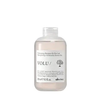 Davines VOLU/Shampoo, Volumizing Cleanser for Fine or Limp Hair - Gentle Root Lifting Formula for Lasting Body & Lightness - Turnip Root Extract Adds Volume & Shine Weightlessly
