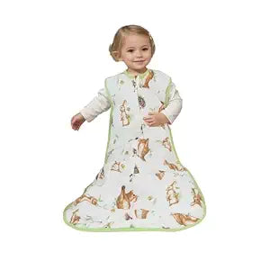 Toddler Muslin Cotton Sleep Sack 0.5-0.7 TOG  Sleeveless Wearable Blanket for Baby & Toddler (3-5T), Breathable Lightweight Sleep Sack with 4-Layer Front & 2-Layer Back, Soft All-Season Sleeping Bag