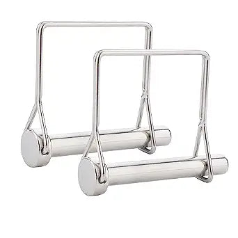 2 Pack Full 316 SS Square Pto Pin, Safety Coupler Pin 3/8" x 2-3/4"(9.5mm x 70mm), Full Marine Grade 316 Stainless Steel Heavy Duty Shaft Locking Pin