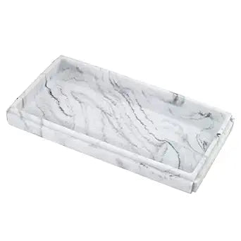 Avanti Linens - Vanity Tray, Resin Countertop Organizer, Marble Inspired Bathroom Decor (Catania Collection)