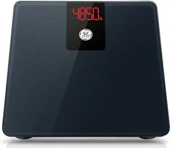 GE Bathroom Scale for Body Weight, Digital Weight Scales 500lb Heavy Duty Measuring Device for People Accurate BMI Weighing Machine with Bluetooth, Black