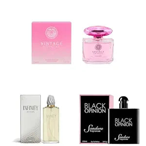 Sandora Fragrances Women's Perfume 3-Pack – Eau de Parfum – Three Full-Size 100 ml Bottles – Warm, Fresh, Floral, Clean, Timeless, Expressive, Soft, Rich, Everyday + Statement Fragrance