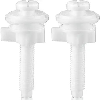 Jetec 2 Pack Toilet Seat Screws Kit, Plastic Bolts Nuts & Washers