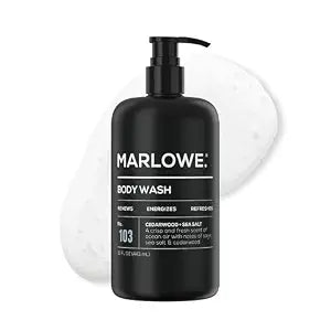 MARLOWE. Men's Body Wash, Refreshing Shower Gel, Cedarwood, 15 oz Pump
