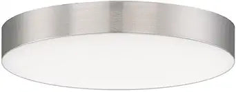 Maxim Lighting Trim 5" 1-Light Flush Mount | Satin Nickel Finish | White Polycarbonate Shade | Transitional Flush Mount | Ideal for Bedrooms, Hallways & Entryways | Dimmable | 57660WTSN