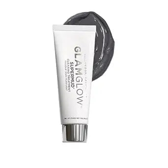 Glamglow SUPERMUD Instant Clearing Treatment Face Mask | For Acne Prone Skin and Oily Complexion | Charcoal Mud Mask for Blackhead Remover and Pore Minimizer Skincare