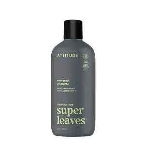 ATTITUDE Men's Body & Face Wash, Matcha & Bergamot, EWG Verified, 14 Fl Oz