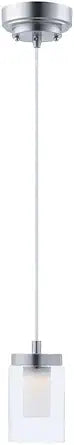 Maxim Lighting 1-Light Mini Pendant | 6.75" X 4" | Steel Construction | Contemporary Indoor Light Fixture | Ideal for Kitchen Islands & Breakfast Nooks | Home Decor Ceiling Fixture | 30260CLFTSN