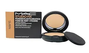 M.A.C Studio Fix Powder Plus Foundation 24 hr Oil Control Refillable - NW15 (Light beige with neutral undertone for light skin) .42 Oz / 12g