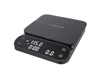 Maestri House S3 Coffee Scale with Timer, 3kg/0.1g Rechargeable Digital Scale, 3 Brew Modes, Adjustable Ratios & Flow Rate Display, Barista-Grade for Pour-Over, Espresso, French Press  Black