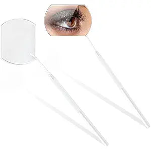 Maitys 2 Pcs 2.3" Lash Mirror Makeup Tool for Eyelash Extensions, White