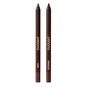 PERSONA 24HR Plum & Chocolate Waterproof Eyeliner Pencil Duo, Sharpenable