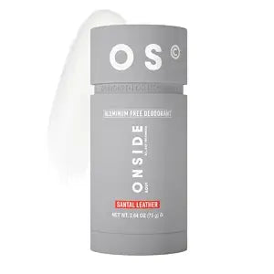ONSIDE Men's Aluminum-Free Deodorant, Santal Leather, 2.65 oz