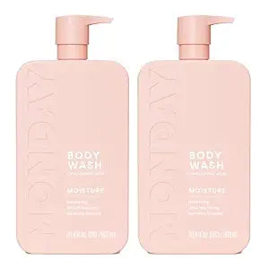 MONDAY HAIRCARE MOISTURE Body Wash with Hyaluronic Acid, Shea Butter, Coconut Oil & Grapefruit Extract for Normal to Dry Skin 900 mL (Dual Pack)