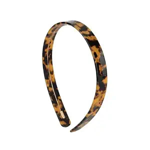 Tortoise Shell Headbands for Women Dark Tortoise Shell Fashion 0.6 Inch Headbands with Teeth Head Bands Hair Bands Accessories for Women Girls Women's Hair Non Slip