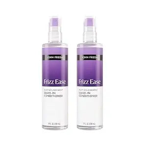 John Frieda Frizz Ease Leave-In Conditioner for Frizzy Hair, 8 fl oz, 2 pk
