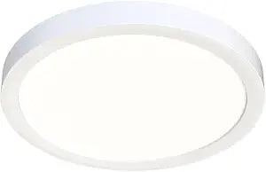 Juno JSF 7IN 10LM SWW5 90CRI 120 FRPC WH M12 SlimForm LED Surface Mount Downlight, Switchable Color Temperature, Round, 7 Inch