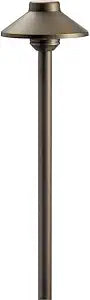 Kichler Stepped Dome Path Light Centennial Brass, 20.25x6.25x6.25