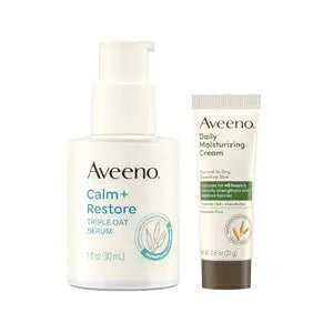 Aveeno Skin-Care Bundle for Sensitive Skin, Fragrance Free, 2 Items