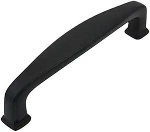 Cosmas 10 Pack 4390FB Flat Black Cabinet Pulls  3-1/2" (89mm) Hole Centers, Modern Hardware Handles for Kitchen, Drawer, Bathroom, Easy Install, Screws Included
