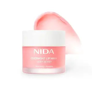 NIDA Overnight Lip Mask - Very Berry | Intense Hydration & Plumping Sleeping Mask for Dry, Chapped Lips | 0.7 oz., 20g