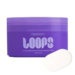 LOOPS MicroCellular Moisturizer - Korean Skincare Pads, 60 count