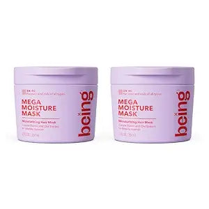 being MEGA MOISTURE Moisturizing with Coco Butter and Oat Extract Hair Mask 354mL(Pack of 2)