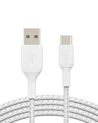 Belkin USB A to USB C 15W Braided Cable 3.3ft iPhone Charger Cord