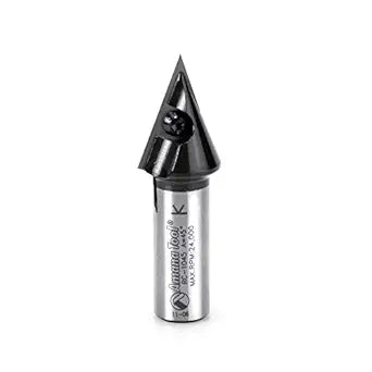 Amana Tool RC-1045 V Groove Router Bit CNC Insert 45 Deg x 7/8 CH x 1/2 Inch Shank, Miter Fold Blade, Signmaking and Lettering