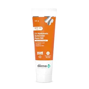 The Derma Co 1% Hyaluronic Sunscreen Aqua Gel SPF 50, 4.41 Oz/125g