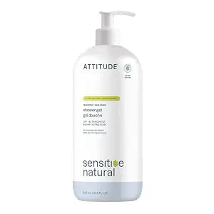 ATTITUDE Sensitive Skin Body & Face Wash, Unscented, Fragrance-Free, 32 Oz