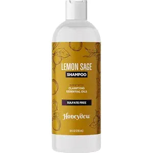 Lemon Sage Shampoo for Oily Hair - Sulfate Free Clarifying Shampoo for Build Up with Lemon Sage and Tea Tree Oil for Hair and Scalp Care - Deep Cleansing Rosemary Shampoo for Men and Women
