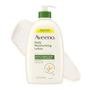 Aveeno Daily Moisturizing Body Lotion, Fragrance-Free, 33 fl. oz