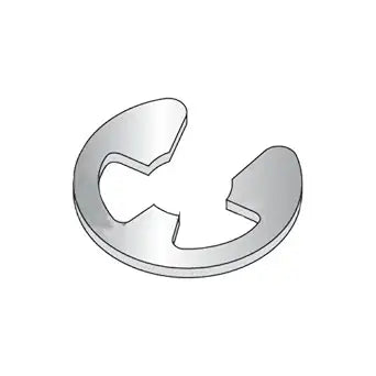.140" E-Style Retaining Rings/Stainless Steel (Carton: 500 pcs)