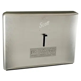 Scott Personal Seat Cover Dispenser (09512), Stainless, 16.63" x 12.25" x 2.5" (Qty 1)
