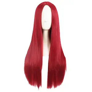 MapofBeauty 28 Inch/70 cm Women Special Long Straight Synthetic Wig (Red)
