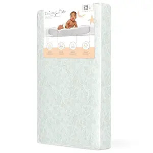 Dream On Me Butterfly 3 Two-Sided Fiber Portable/Mini Crib Mattress, Greenguard Gold Certified, Waterproof Dual-Sided Mattress, Vinyl Cover