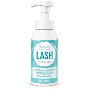 TWILASH Lash Shampoo 500ml / 17 fl oz, Gentle Foaming Eyelash Cleanser for Lash Extensions & Natural Lashes, Rich Foam Lash Wash for Daily Lash Care, Salon & Home Use, Unscented