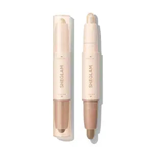 SHEGLAM 2-in-1 Contour & Highlight Stick Cream Waterproof Contour Stick-Soft Tan